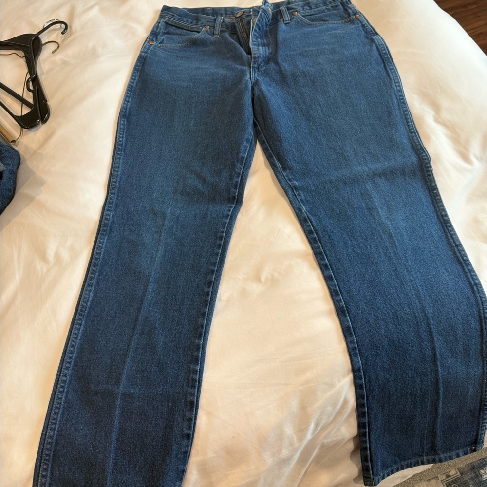 Wrangler Men's Straight Leg Blue Jeans